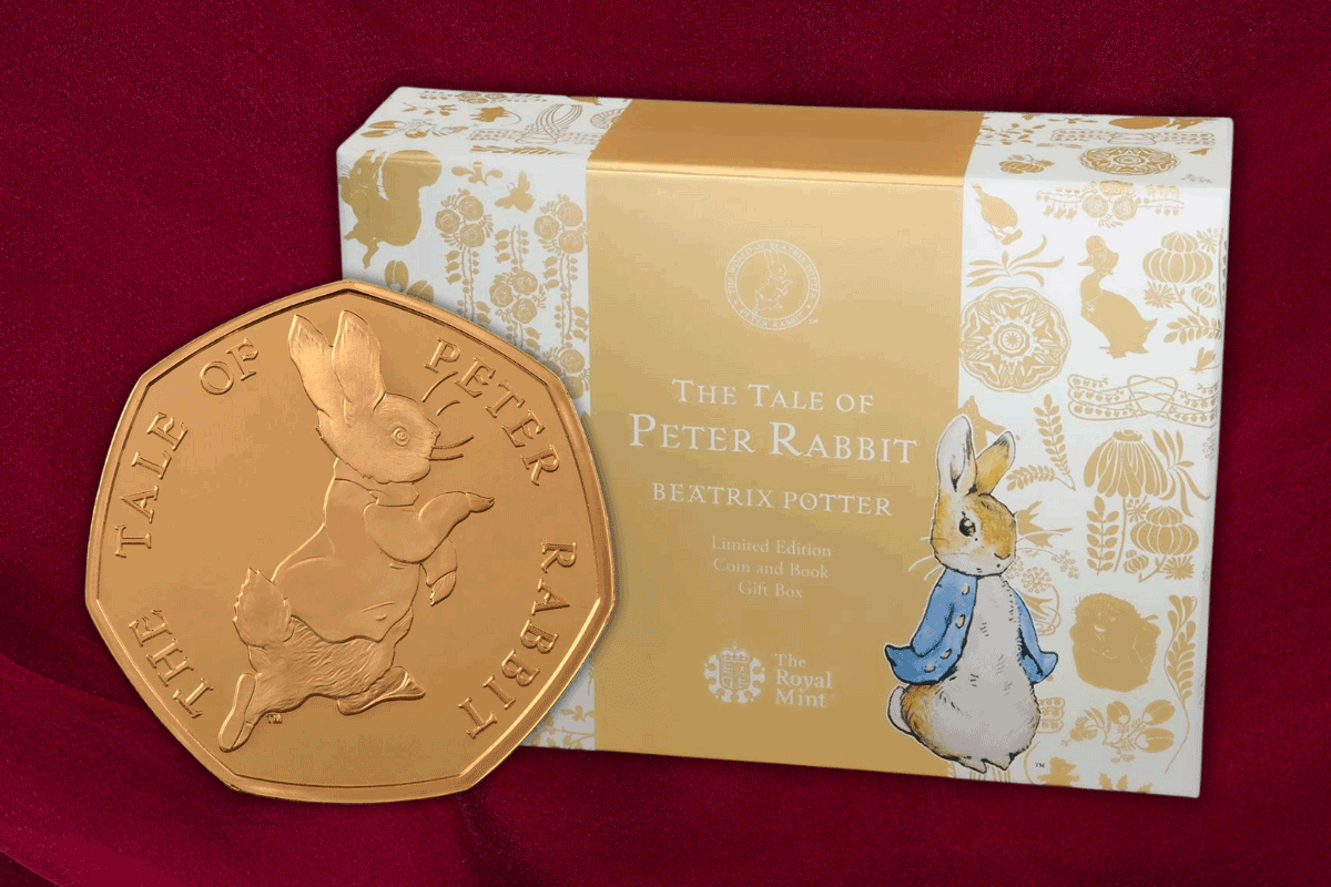 2017 Peter Rabbit Gold 50p Set