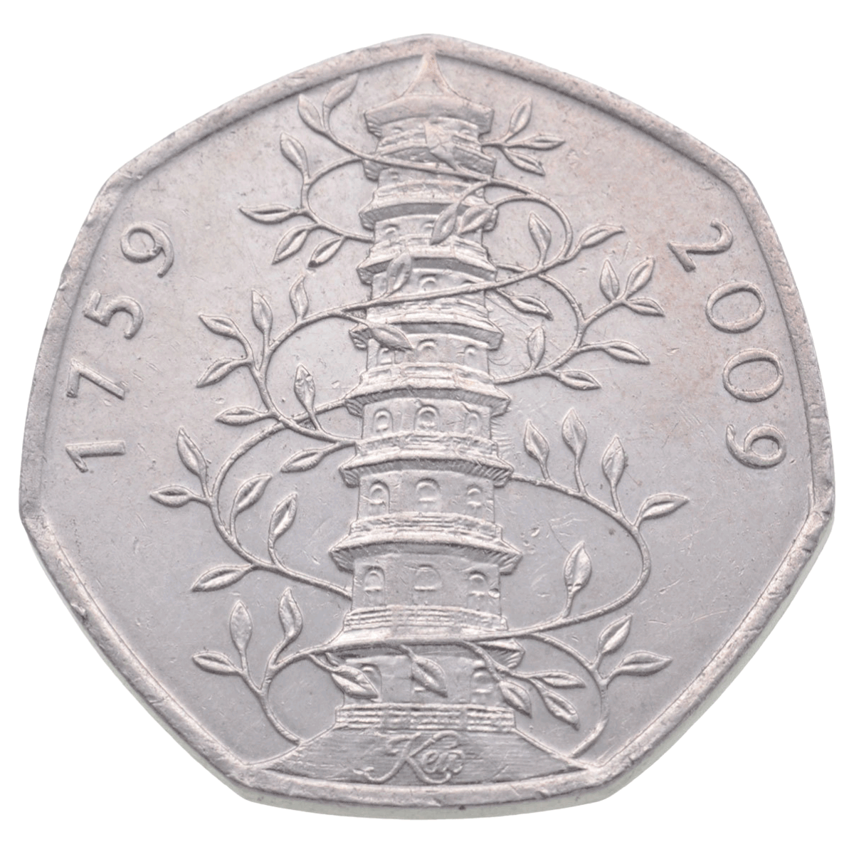 The British Fifty Pence (50p) is a 7-sided coin that was introduced in October 1969 as part of the decimalisation of the British currency.