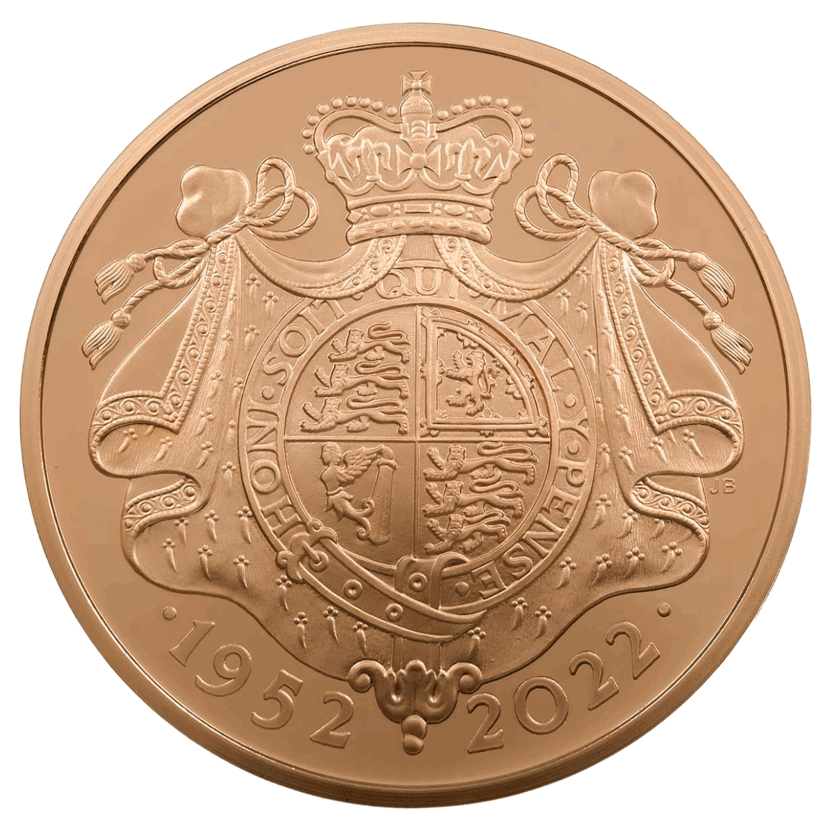 There are two basic kinds of gold five pound coin: the gold £5 (quintuple sovereign) type and the gold Crown. They are the same weight of gold and vary only slightly in diameter.