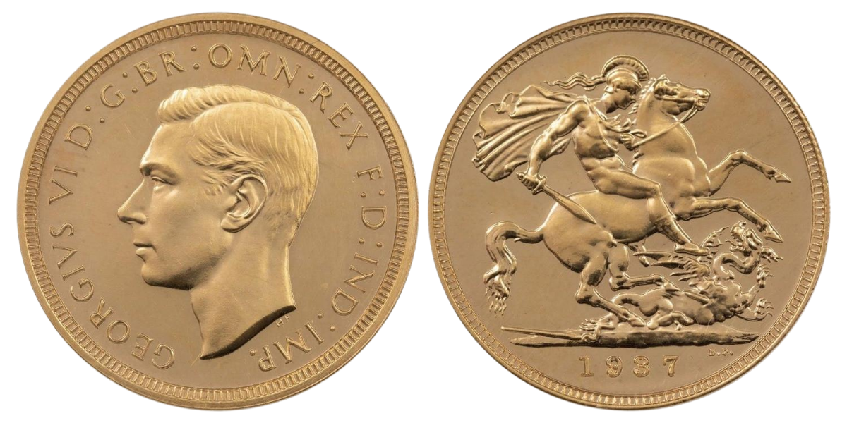 Sell Gold Sovereigns 1937 George VI Proof With MJ Hughes Coins The 1937 George VI gold proof Sovereign is one of the most sought-after coins in the Sovereign series.