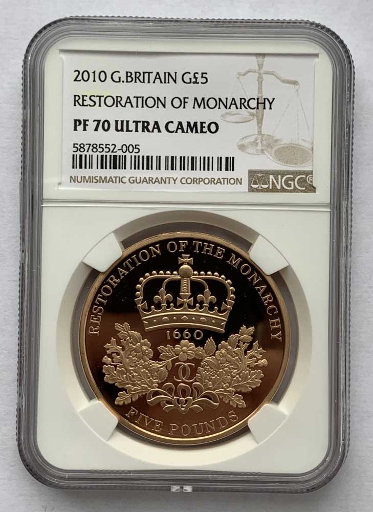 2010 restortion of monarchy gold proof five pounds pr70 scaled.jpg