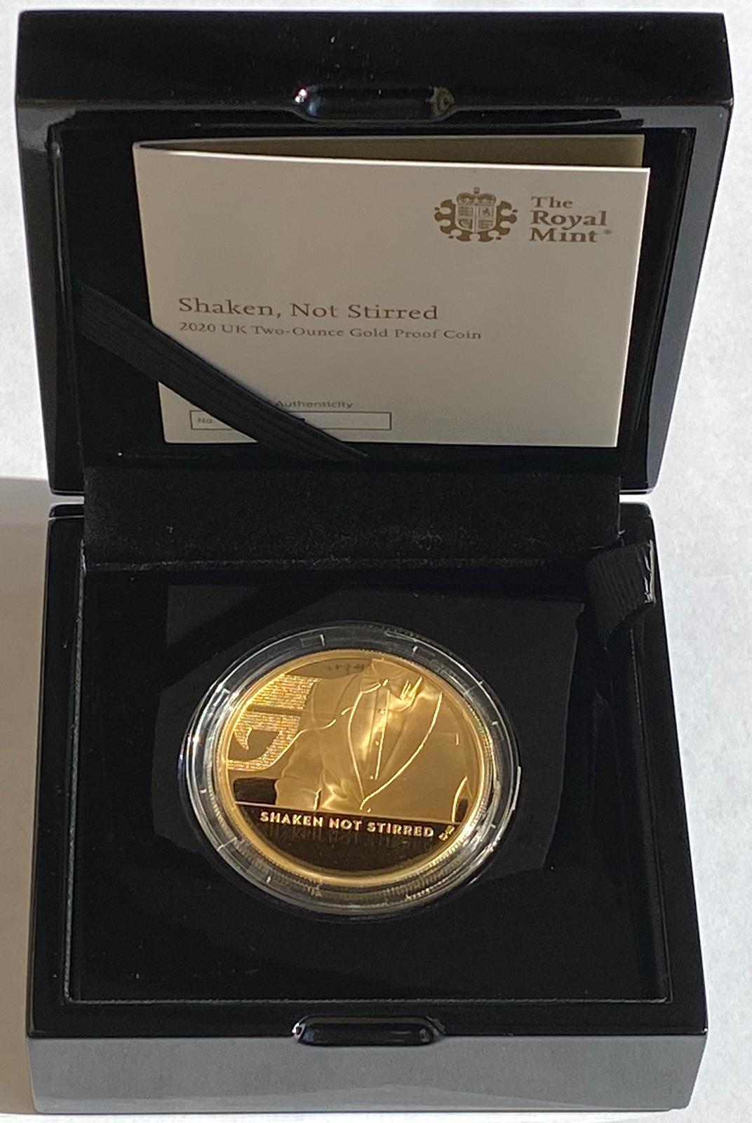 2020 James Bond Shaken Not Stirred Gold Proof Two Ounce £200