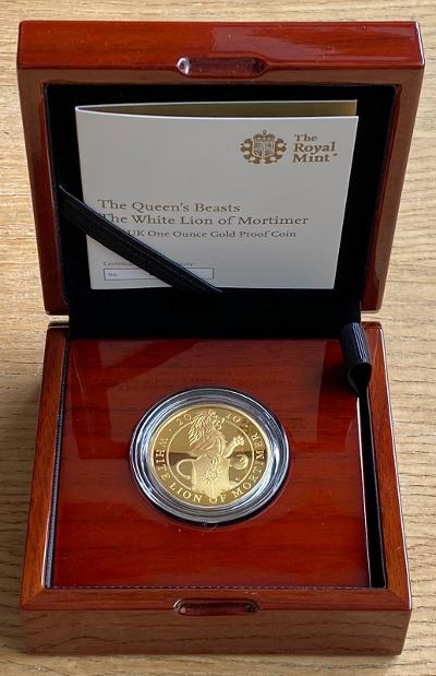 2020 queens beasts white lion of mortimer gold proof 1 ounce.jpg
