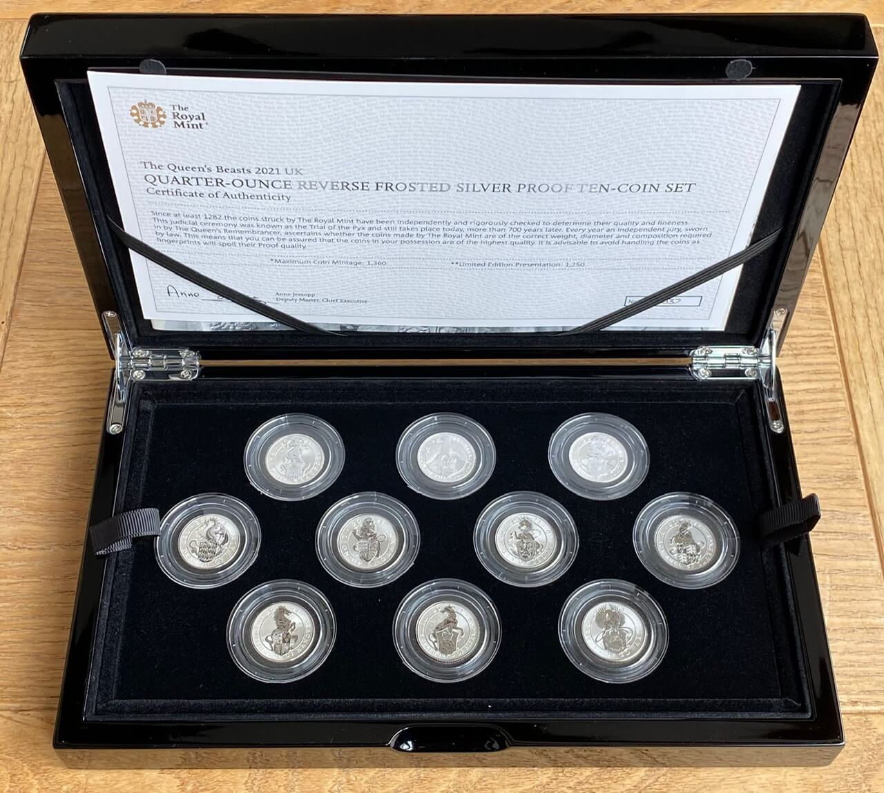 2021 queens beasts 10 coin silver proof quarter ounce set.jpg