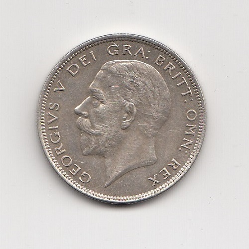 1935 King George V Silver Half Crown Obverse