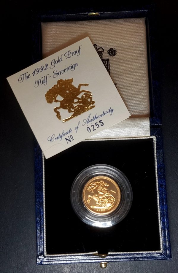 1992 Gold Proof Half-Sovereign