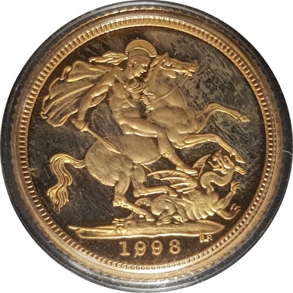 1998 Gold Proof Half-Sovereign