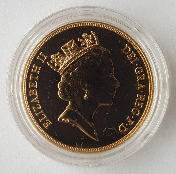 1991 Brilliant Uncirculated Gold Five Pounds