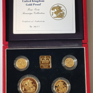 1996 4 Coin Gold Proof Sovereign Set
