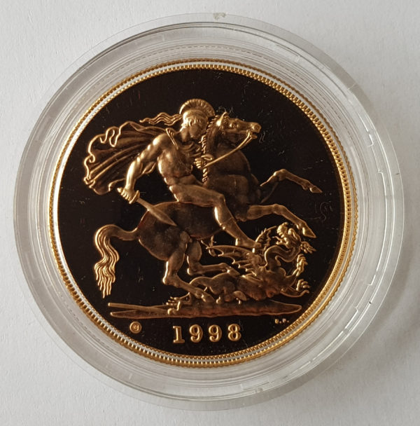 1998 Brilliant Uncirculated Gold Five Pounds