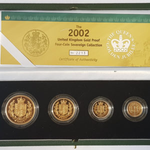 2002 4 Coin Gold Proof Sovereign Set