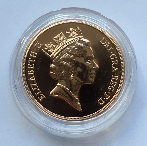 1992 Brilliant Uncirculated Gold Five Pounds