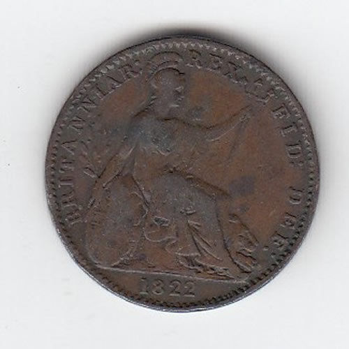 1822 King George IV Farthing