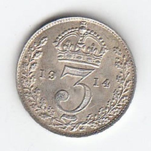 1914 King George V silver Threepence