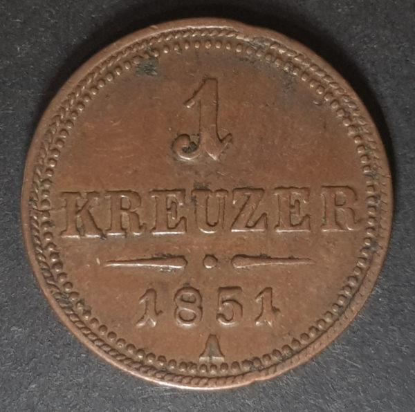 1851 Austria One Kreuzer