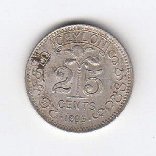 1895 Ceylon 25 Cents