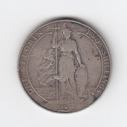 1907 King Edward VII Silver Florin