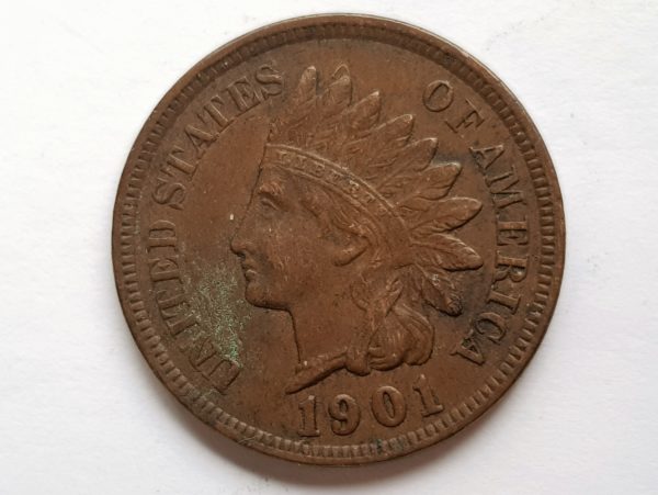 Obverse 1901 United States Indian Head One Dime