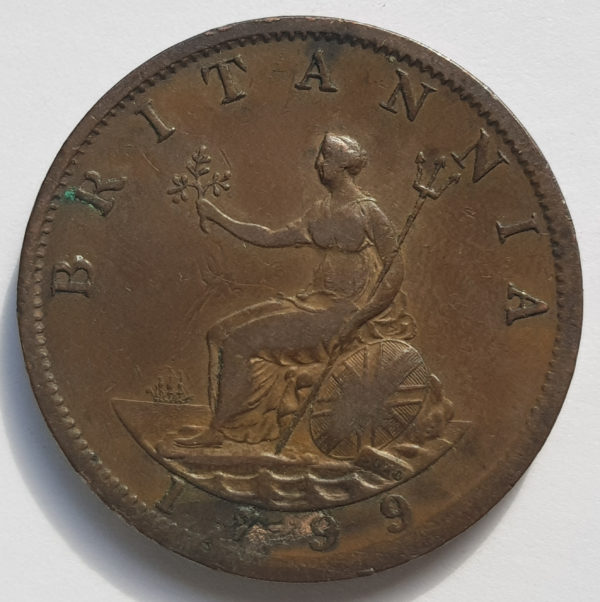 1799 King George III Half-Penny