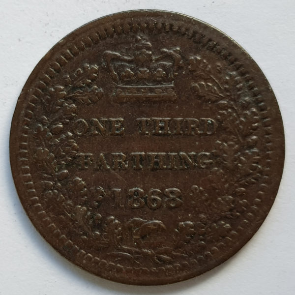 1868 Queen Victoria 1/3 Farthing