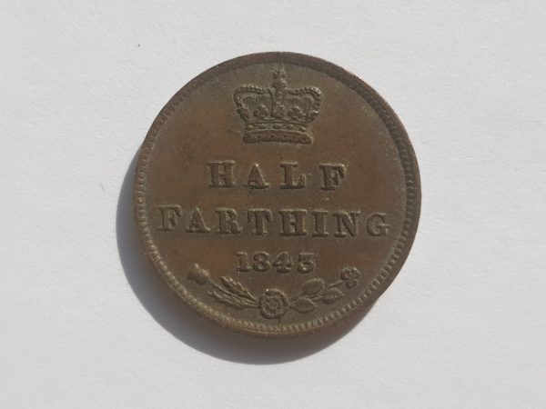 1843 Queen Victoria Half Farthing