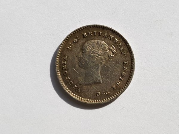 Obverse 1843 Queen Victoria Silver Maundy 2d