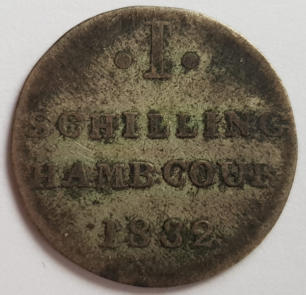 1832 German States Silver Hamburg Shilling
