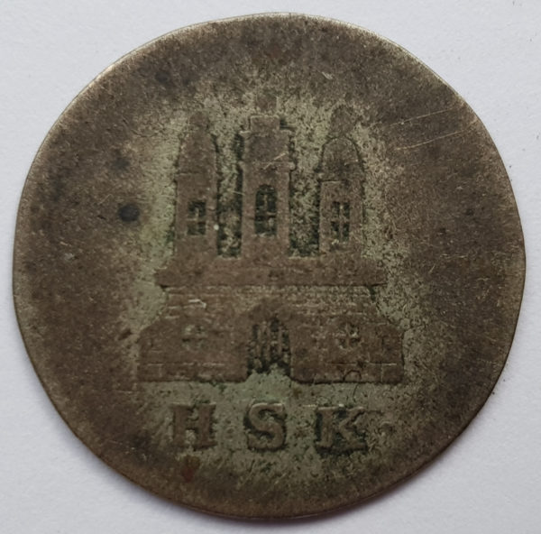 Obverse 1832 German States Silver Hamburg Shilling