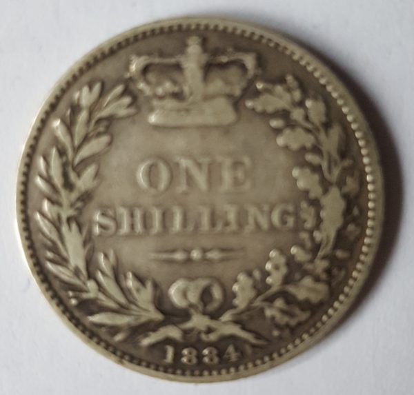 1834 Queen Victoria Silver Shilling