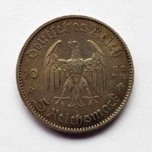 1935 Germany 5 Reichs Mark