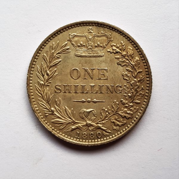 1880 Queen Victoria Silver Shilling