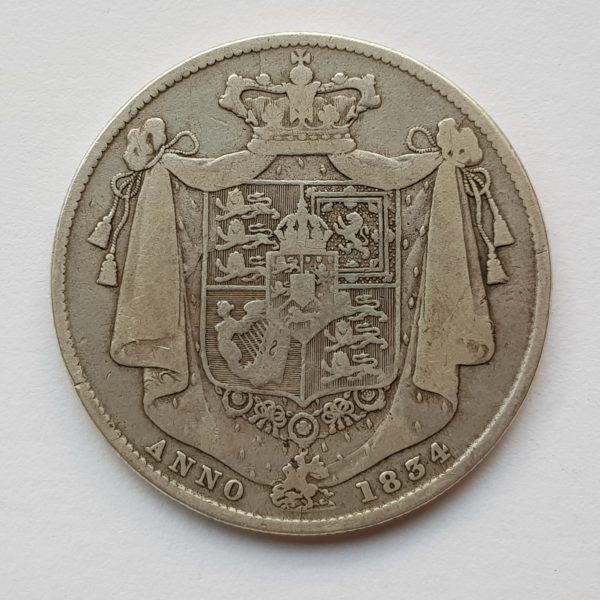 1834 King William IV Silver Half Crown
