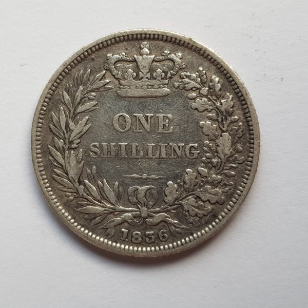 1836 Queen Victoria Silver Shilling