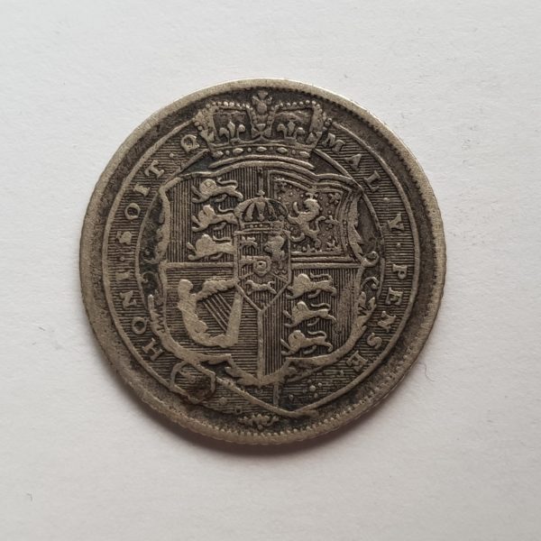 1816 King George III Silver Sixpence