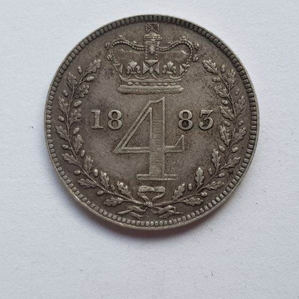 1883 Queen Victoria Silver Fourpence