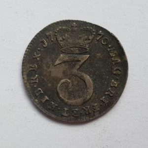 1770 King George III Silver Threepence