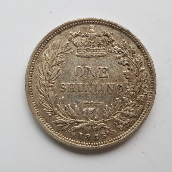1855 Queen Victoria Silver Shilling