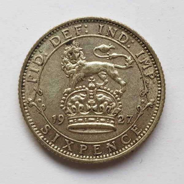 1927 King George V Silver Sixpence