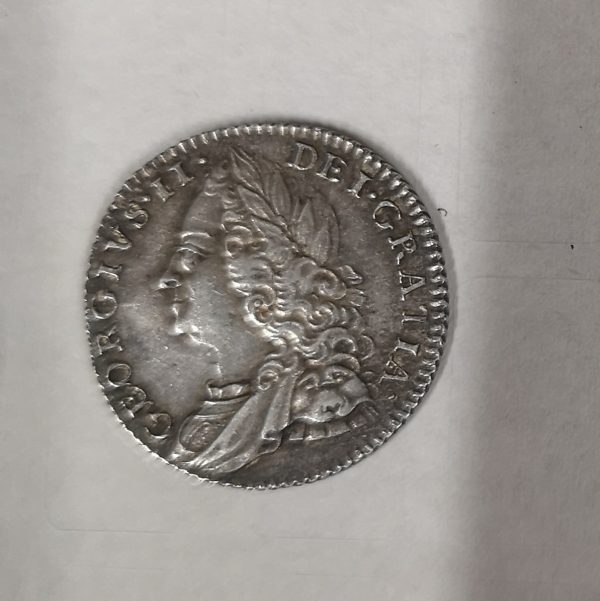 1758 King George II Silver Sixpence
