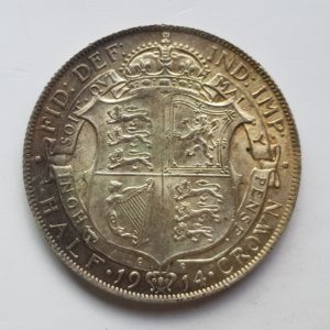 1914 King George V Silver Half Crown