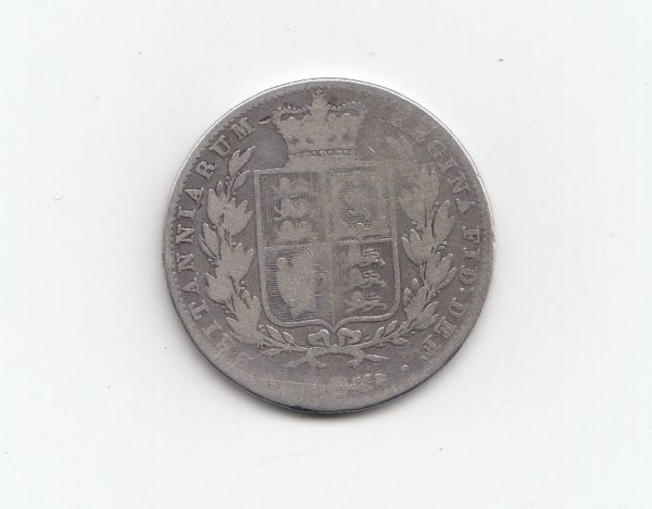 1844 Queen Victoria Silver Half Crown