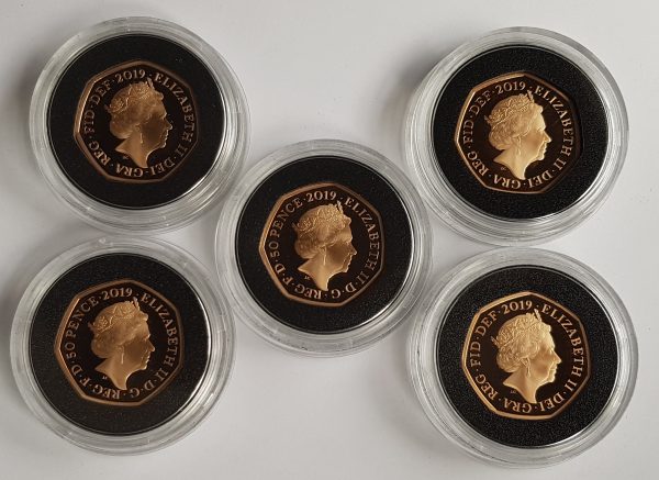 2019 Culture Gold Proof Fifty Pence Set