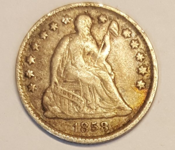 1858 United States Silver Half Dime