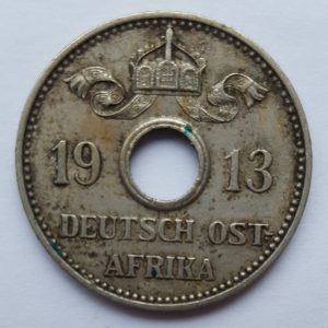 1913 Dutch East Africa Five Heller