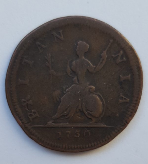 1730 King George II 1/4 Penny