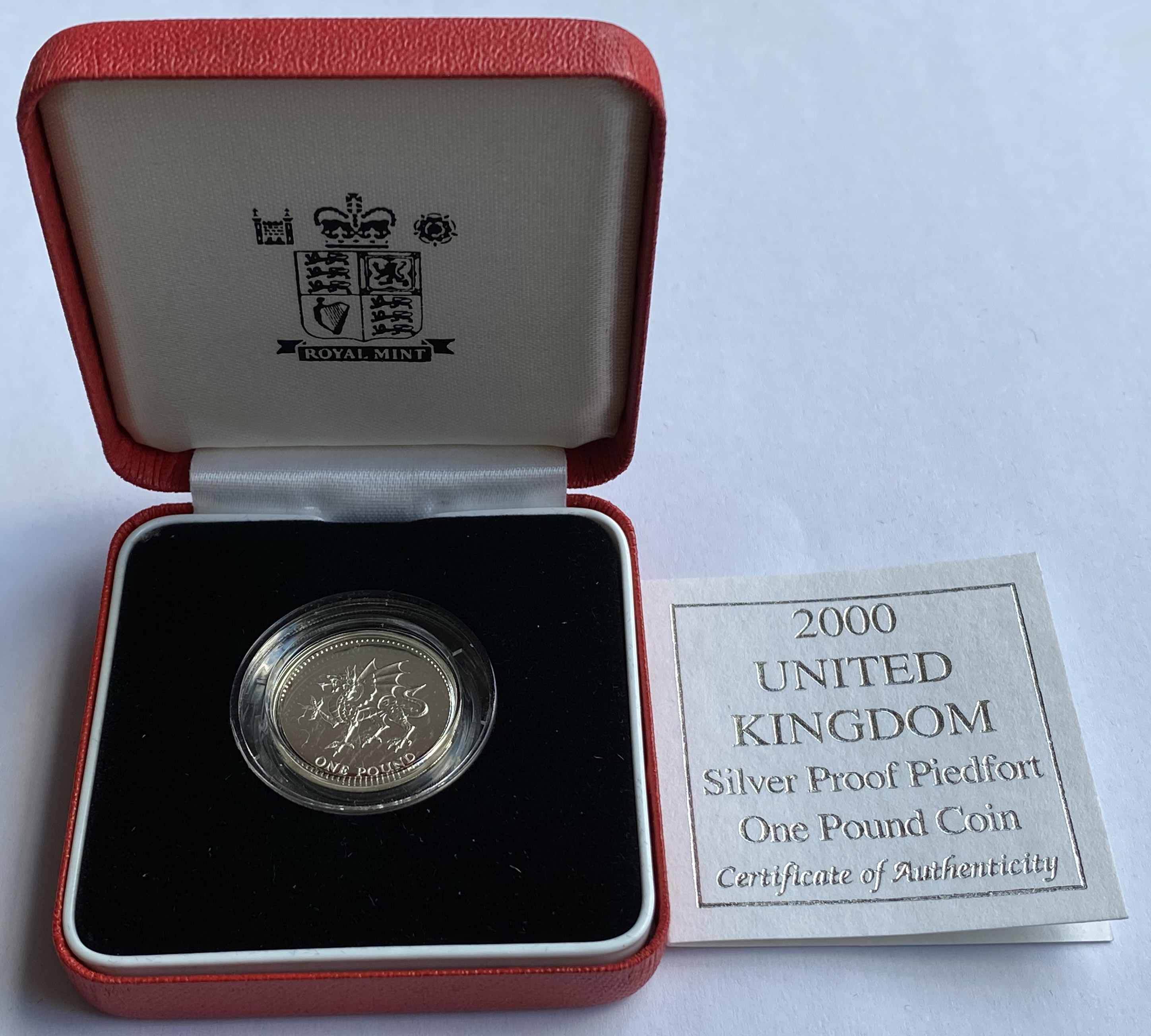 2000 Silver Proof Piedfort One Pound – M J Hughes Coins