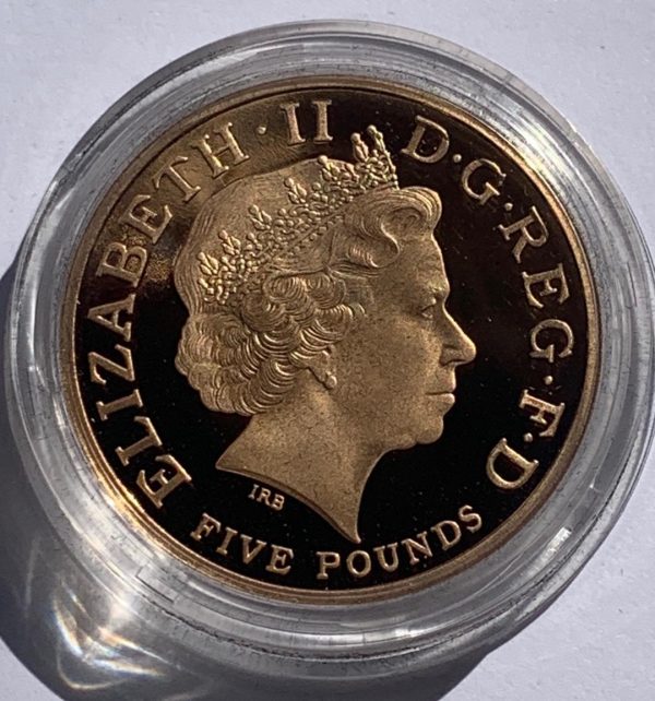 2008 Prince Charles 60th Birthday Gold Proof Five Pounds