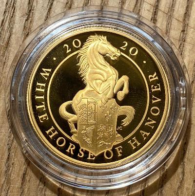 2020 Queens Beasts White Horse of Hanover Gold Proof 1 Ounce