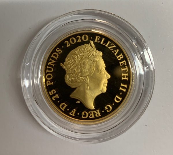 2020 James Bond Pay Attention 007 Gold Proof Quarter Ounce £25 - Series II