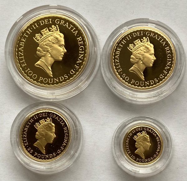 1997 4 Coin Gold Proof Britannia Set